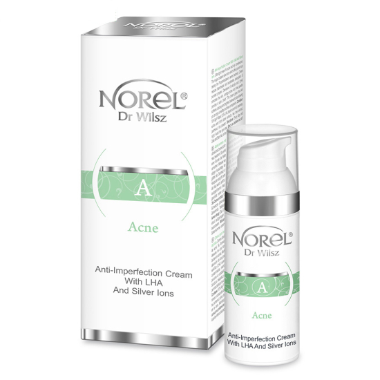 NOREL  DR.WILSZ ACNE KREM NA NIEDOSKONAŁOŚCI Z LHA I JONAMI SREBRA 50ML DK134